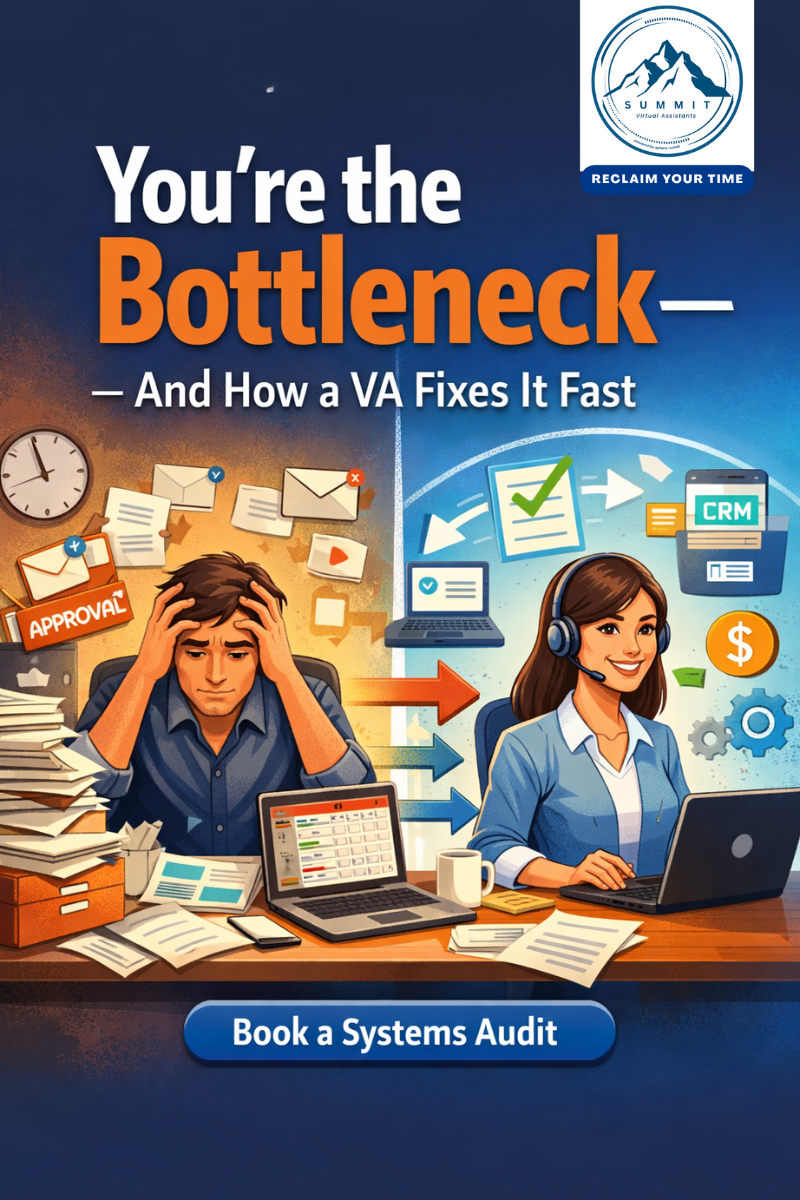 You’re the Bottleneck — And How a VA Fixes It Fast