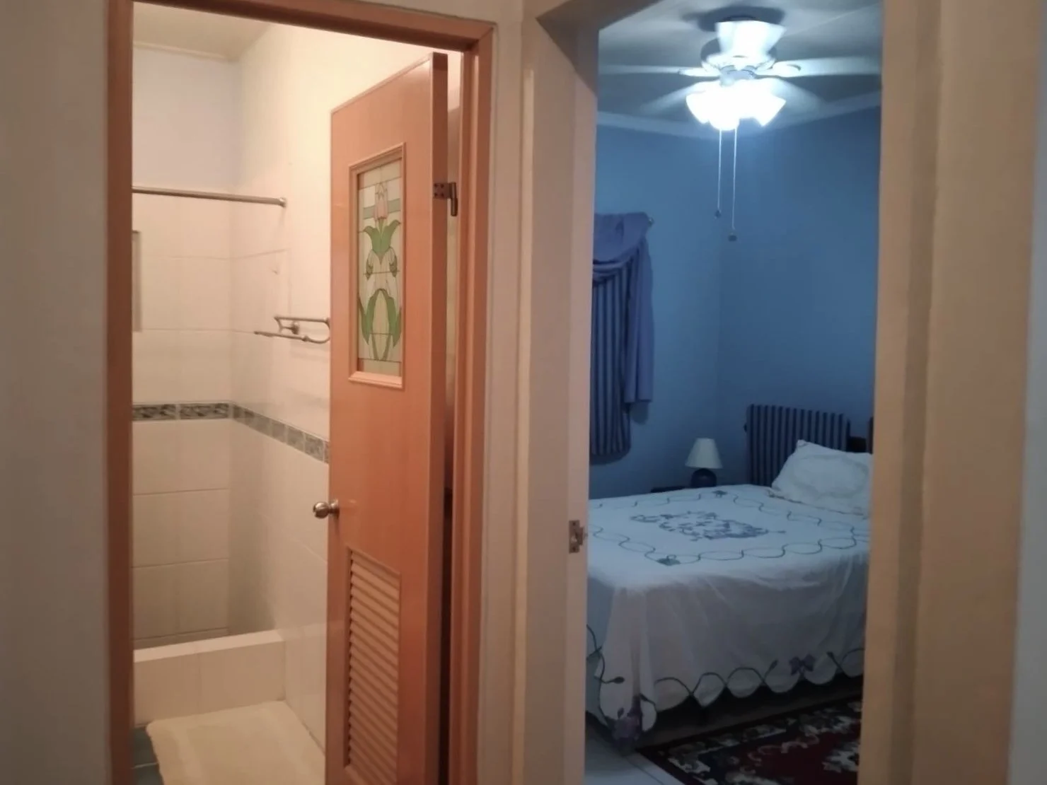 Main house second bathroom entrance and third bedroom entrance