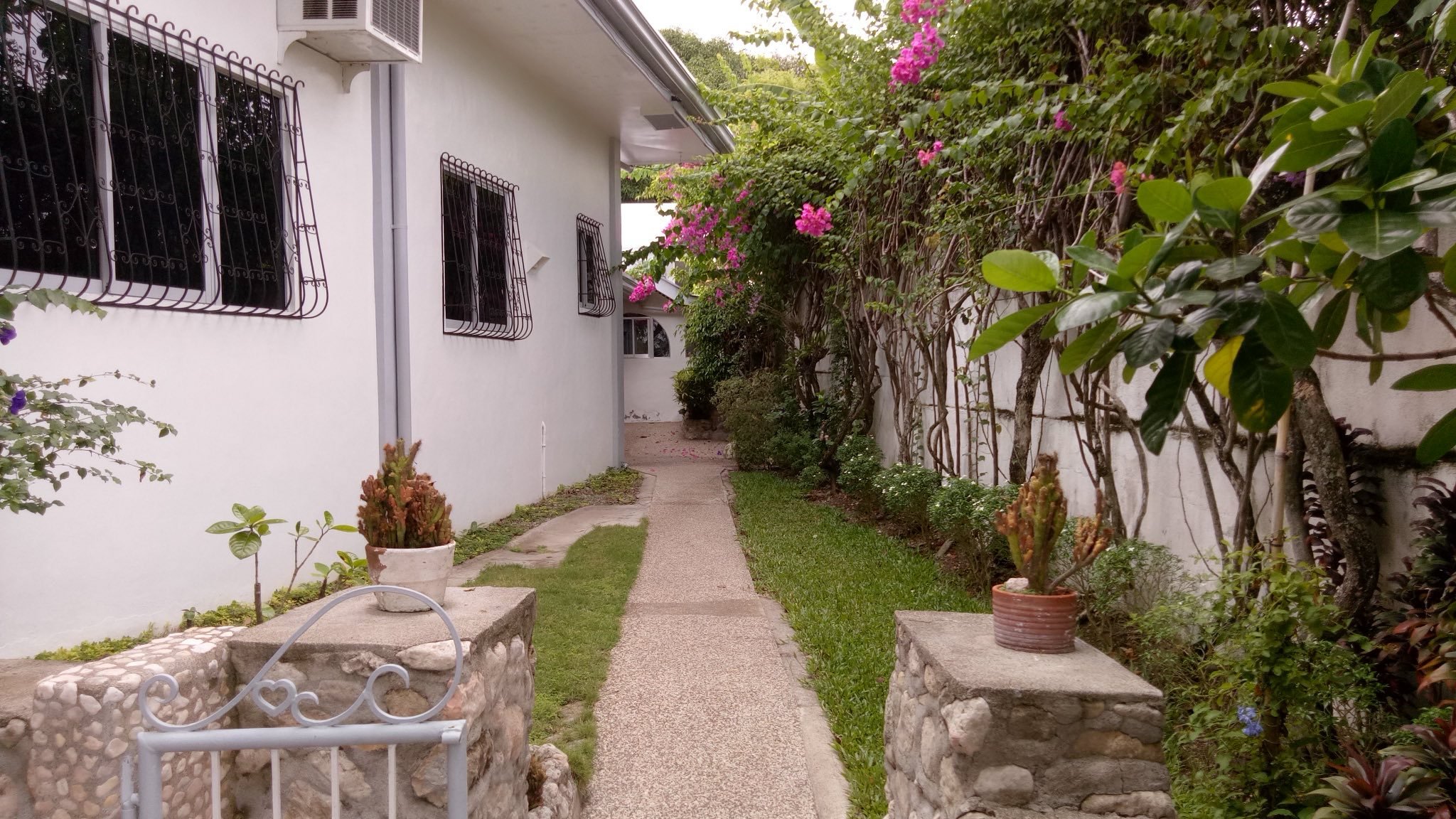 Walkway next to main house