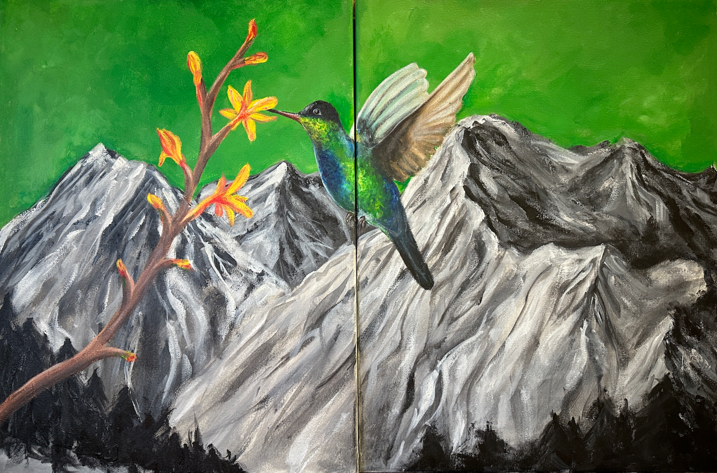 "Freebird," Acrylic on Canvas, 2024