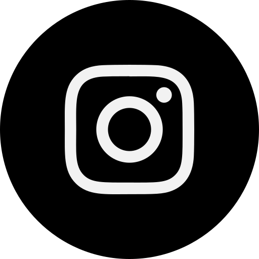 Instagram logo icon with a black background.