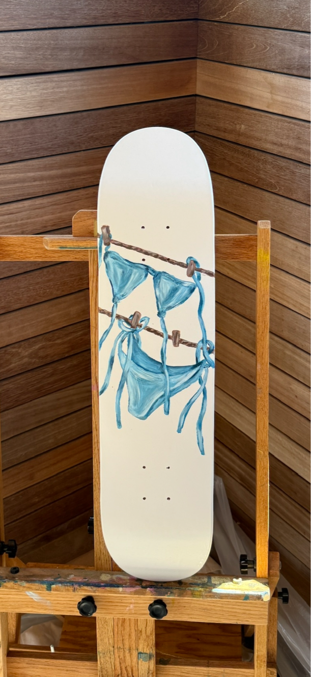 Blue Bikini Skateboard Deck