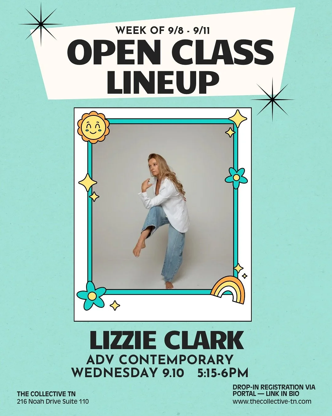 THIS WEEK🔥 Come take class with us! All dancers and ages welcome. 

#thecollectivetn #opendanceclassesnashville #nashvilledancers #franklindancestudio