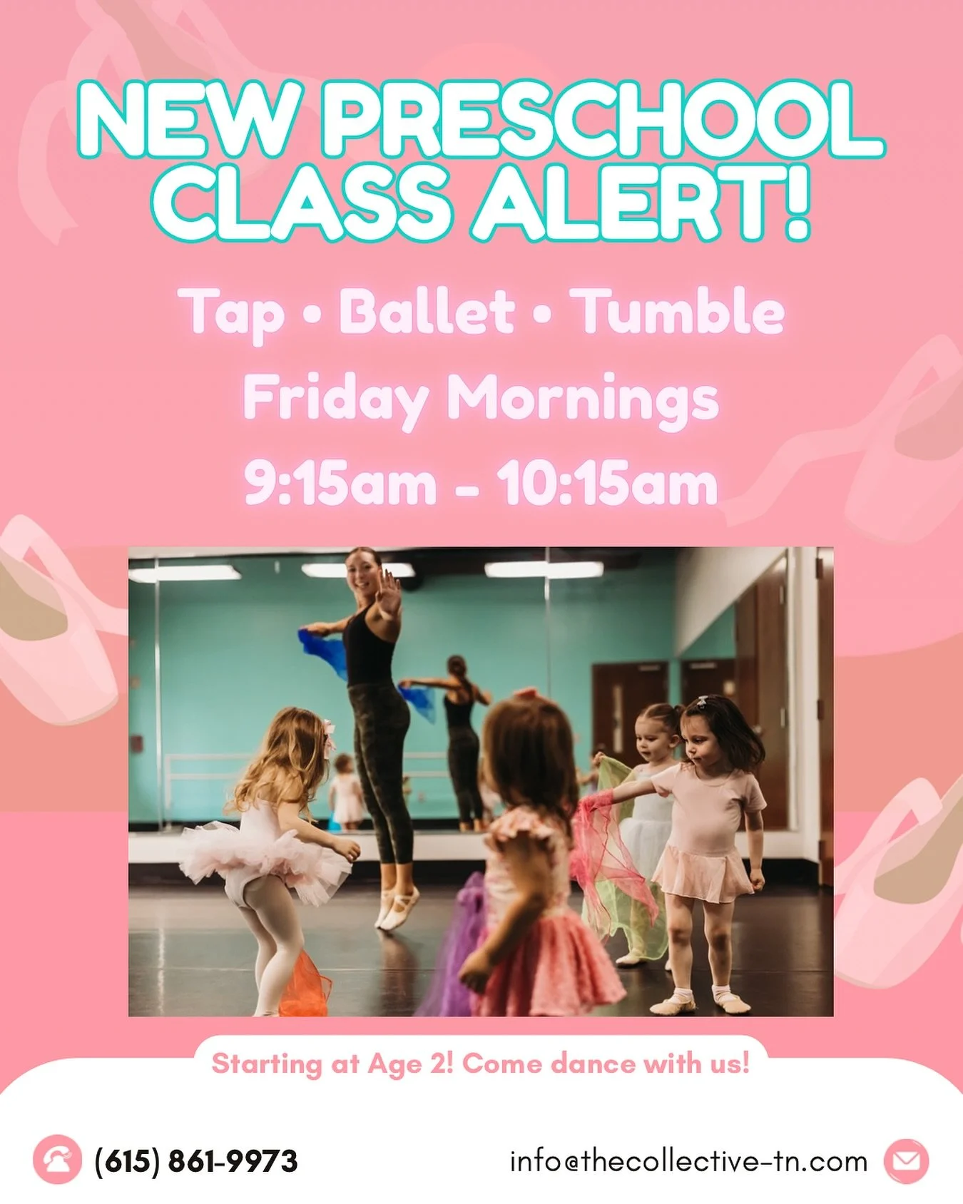 ✨ You asked, we listened! ✨
We&rsquo;re so excited to launch our first preschool morning class Fridays from 9:15&ndash;10:15 AM Ages 2-4!
Start your weekend off right with dance fun for your little one while you enjoy a cup of coffee next door at @cu
