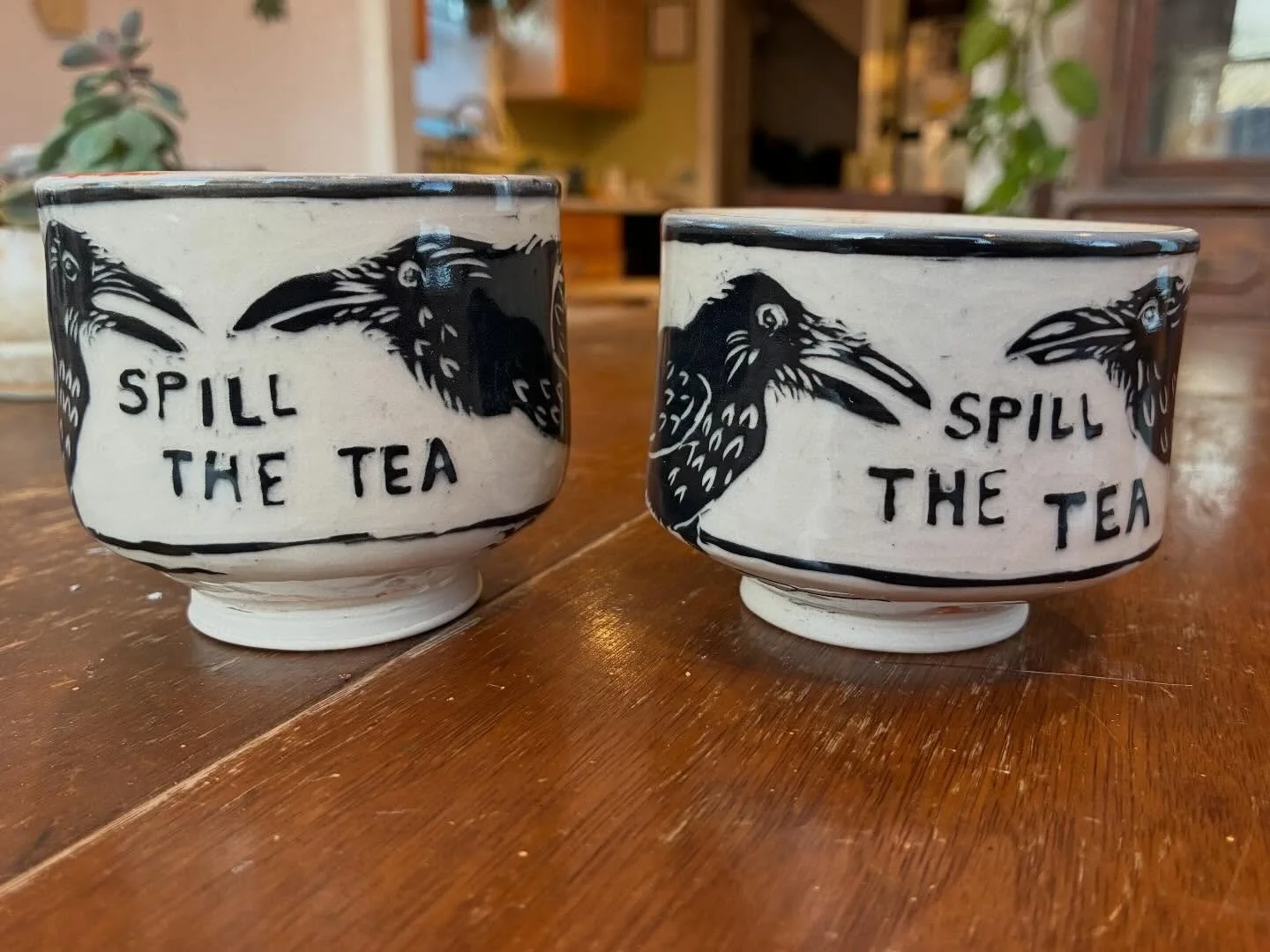 #mplsmade #sgraffitopottery #crowart #spillthetea☕️