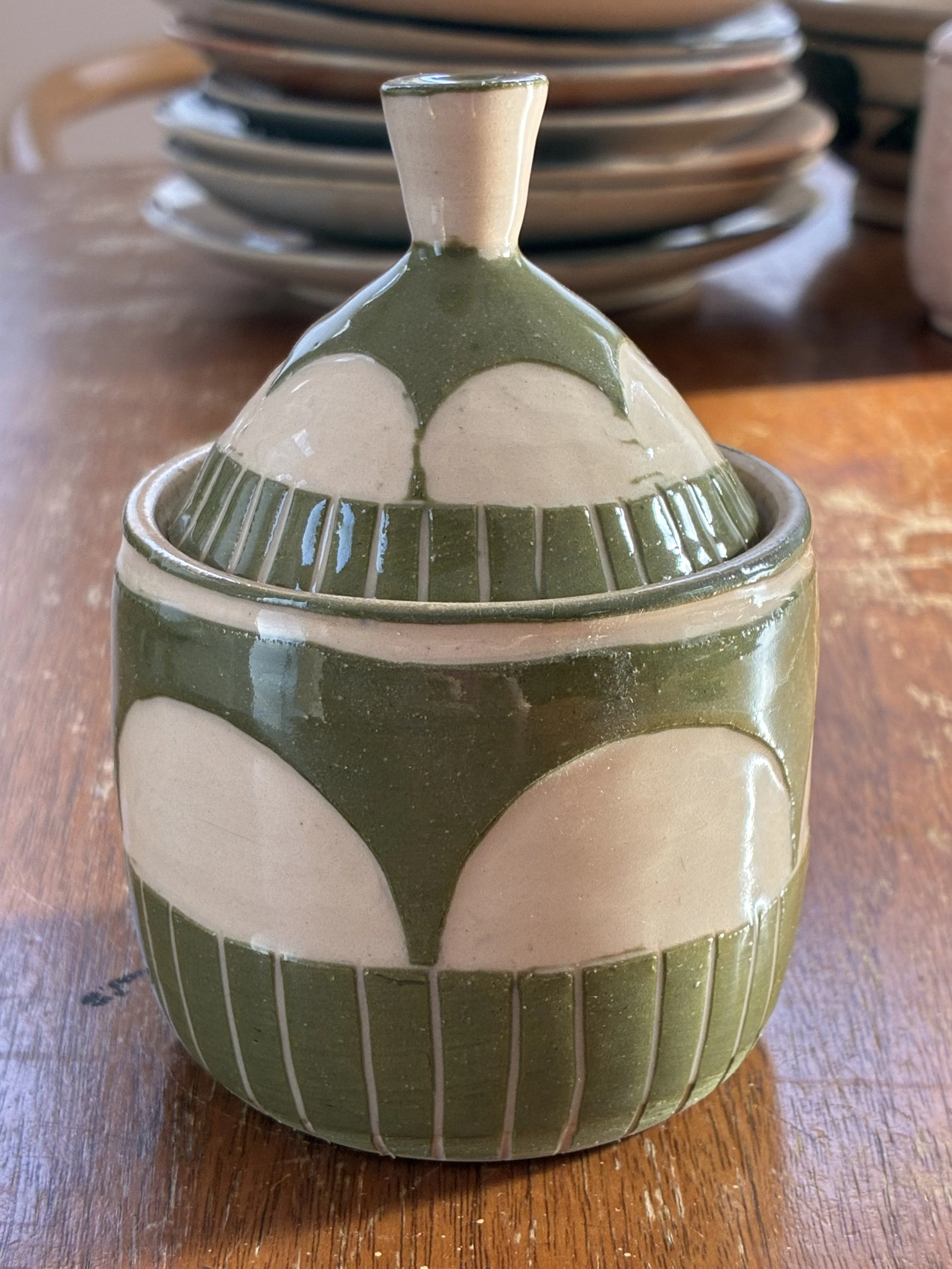 Green Circus Tent Jar