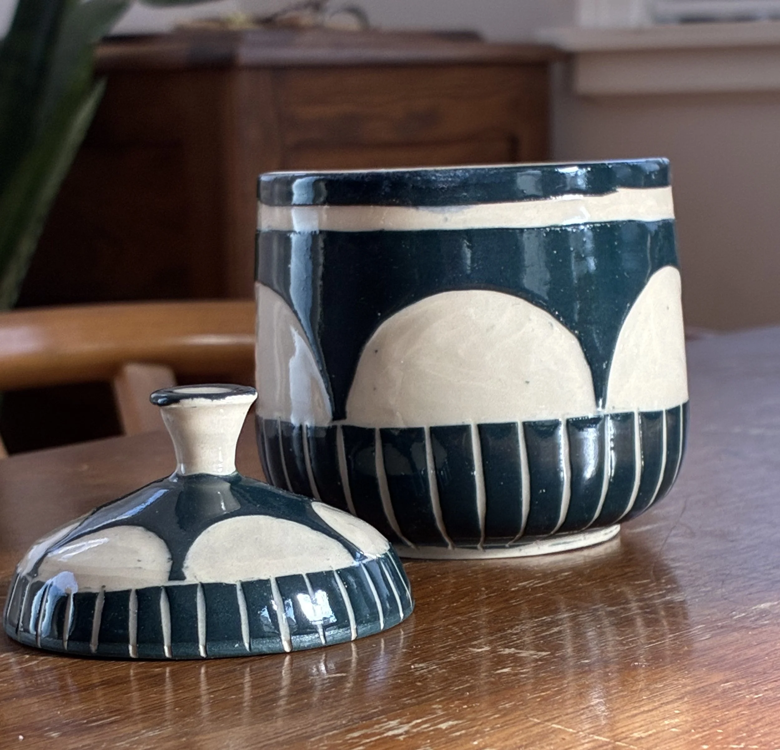 Turquoise Circus Tent Jar