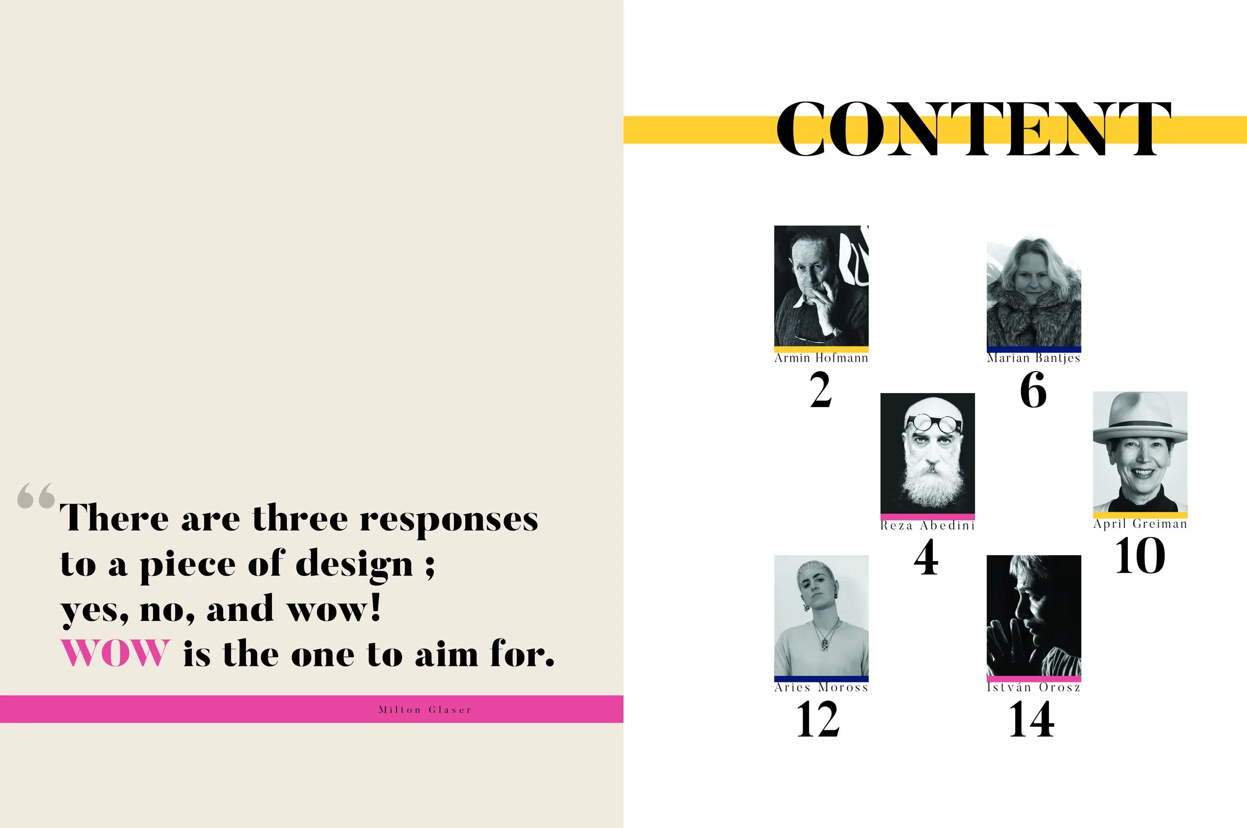 Inner front cover & Table of Content
