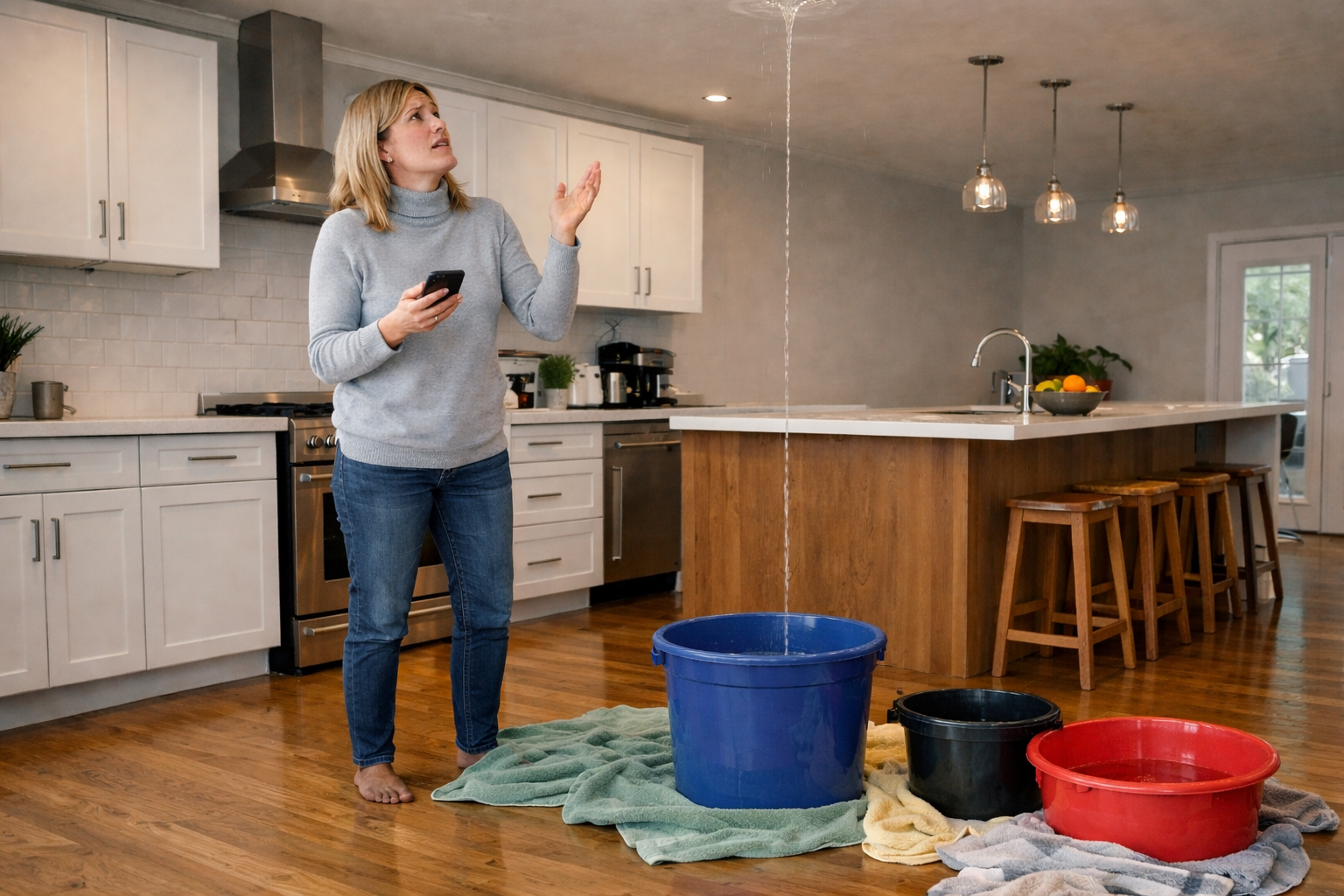 Water leak in kitchen