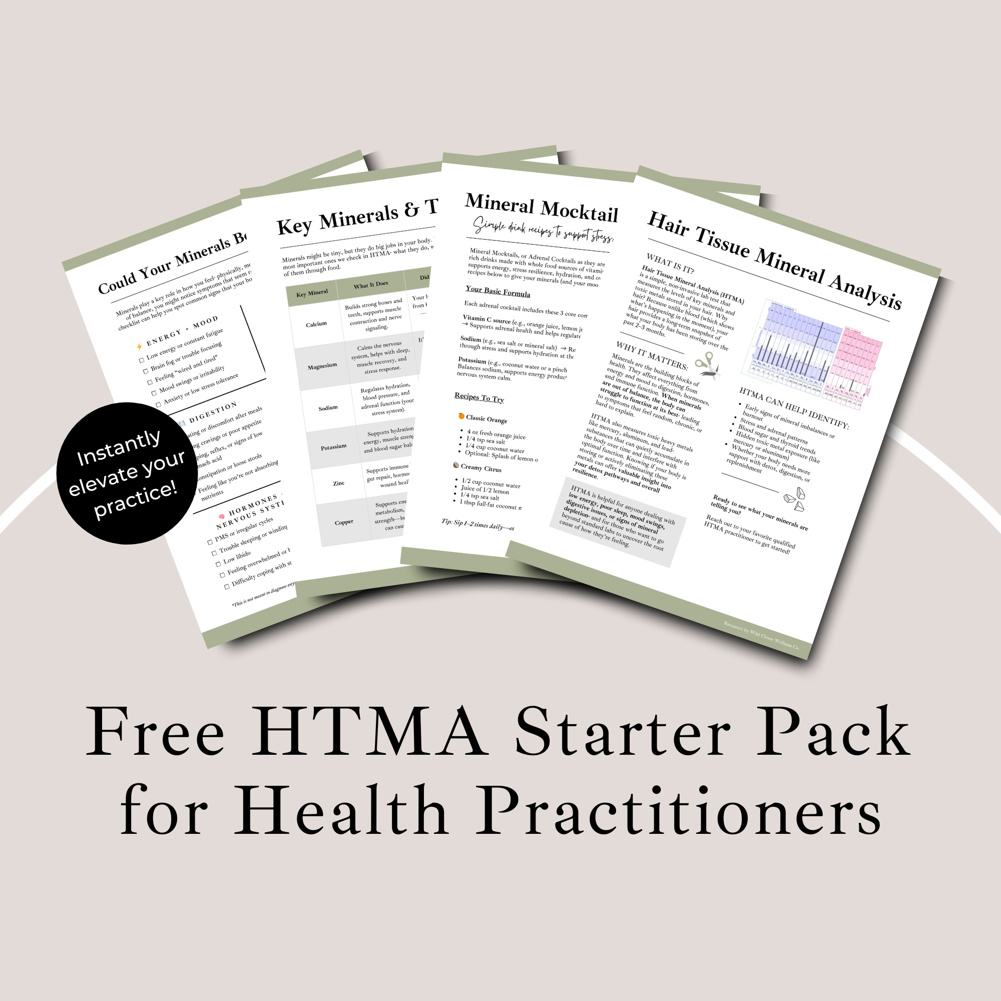 Free HTMA Marketing Handouts for Health Coaches