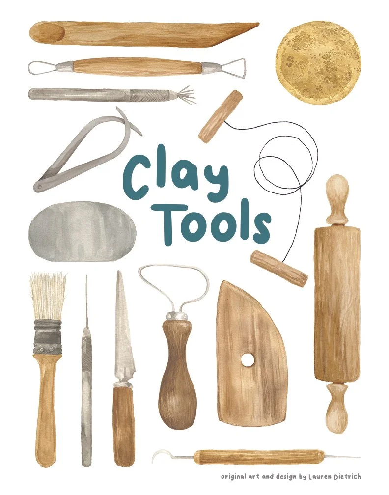 Clay Tools, 2025,
watercolor