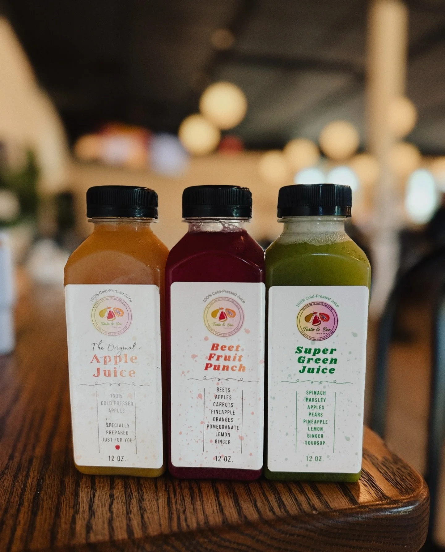 Juice line-up from Taste &amp; See Juice Company 🧃Fresh pressed &amp; absolutely delicious ✨
