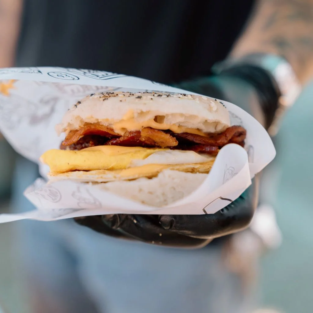 Breakfast Sammies this morning w/ @taketwocoffee !!!! 9:30AM-SOLD OUT @ The Cypress Coffeehouse out on the patio!!!! ✨ SEE YOU THERE! 

📷: @taketwocoffee