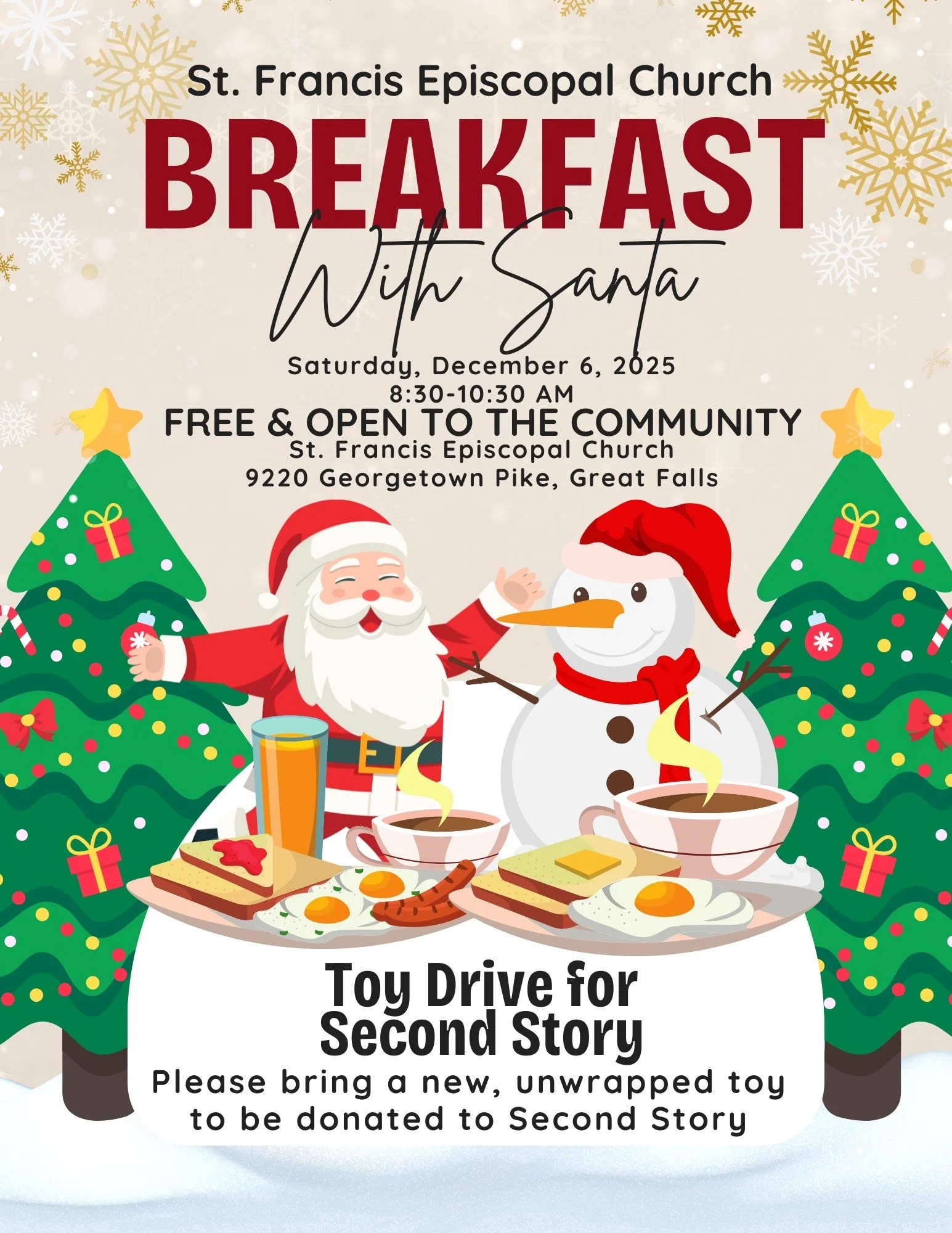 Cream and Red Illustration Breakfast With Santa Flyer.jpg