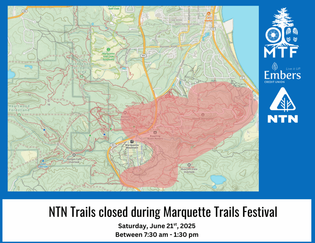 Satuday AM Trail Closure Map