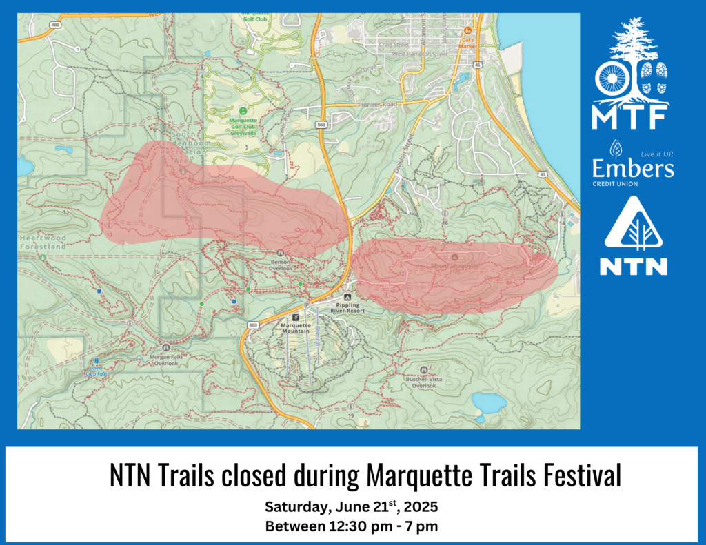 Saturday PM Trail Closure Map NTN Trails