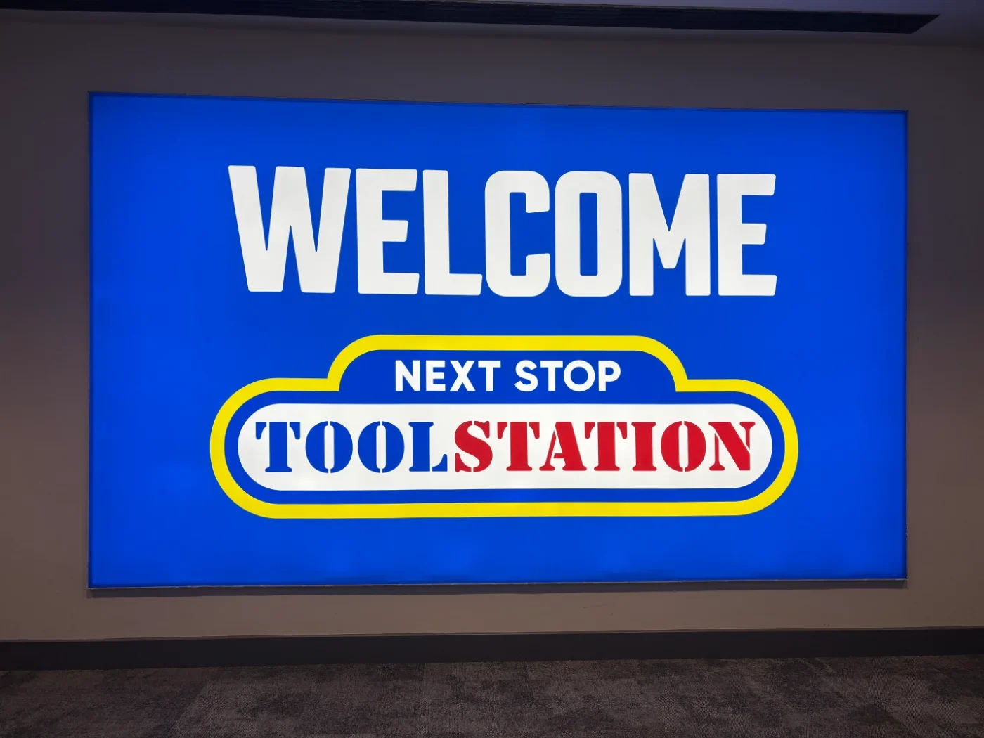 Custom branded light box sign for event