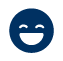 Ícone de emoji sorridente azul