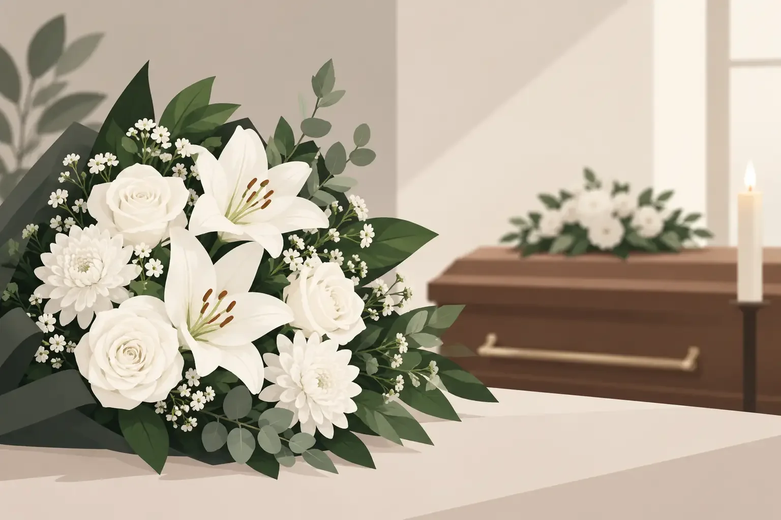 Como escolher flores para velório com cuidado