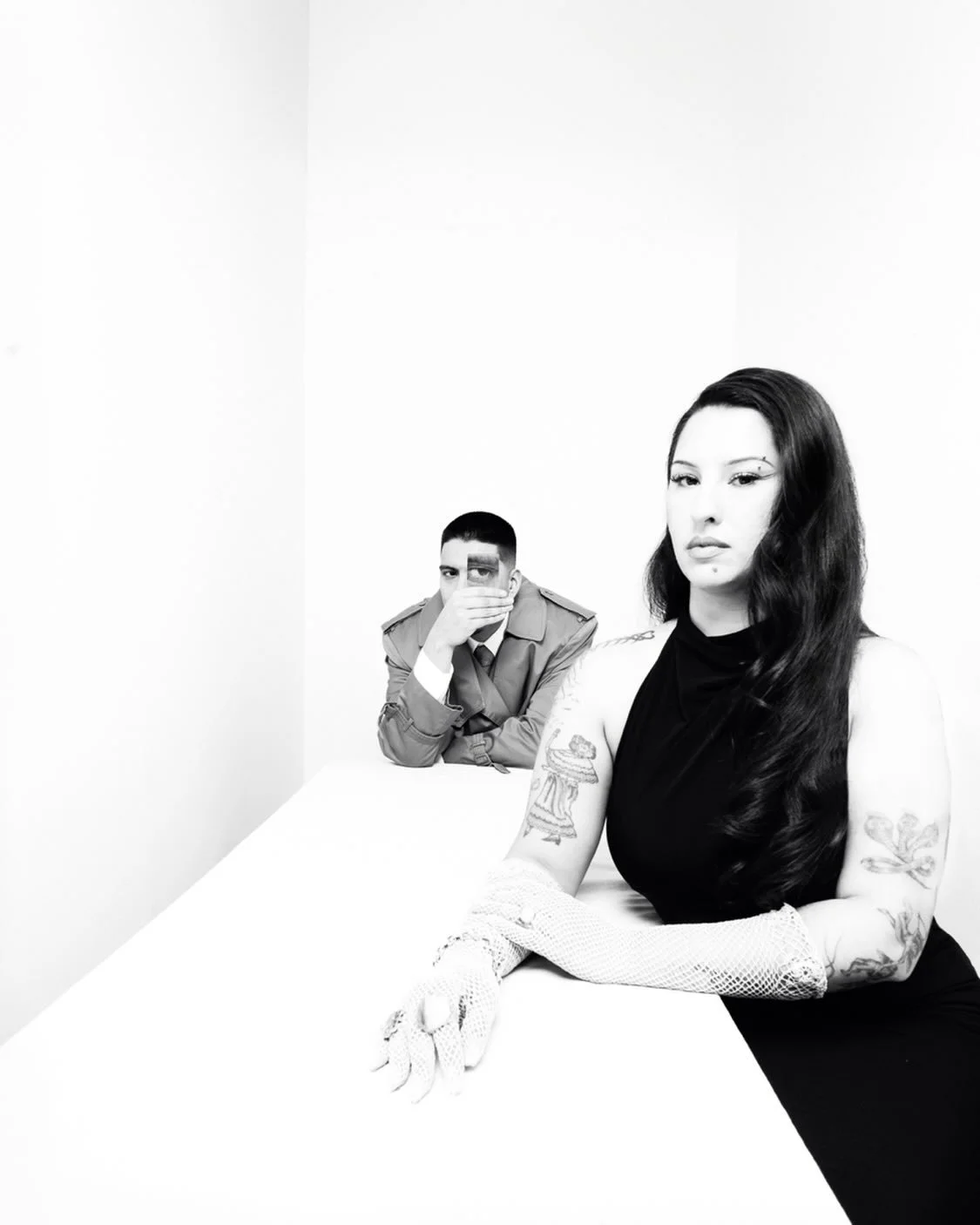 Chicago duo @conjuntoprimitivo are masters of duality, combining post-punk minimalism with reggaeton, pop and cumbia. 

In this issue, @ana.la.caimana and @c.rblss gab with us about their musical process that starts in dreams and is guided by yearnin