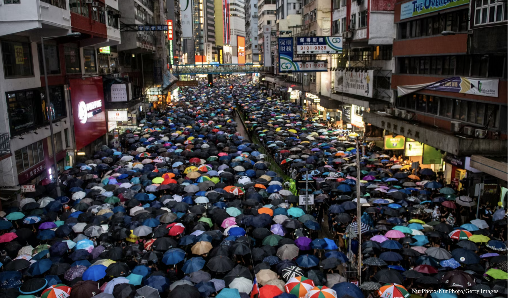 Hong Kong Protests Are Filled With Umbrellas. Here's Why.
[Bustle]