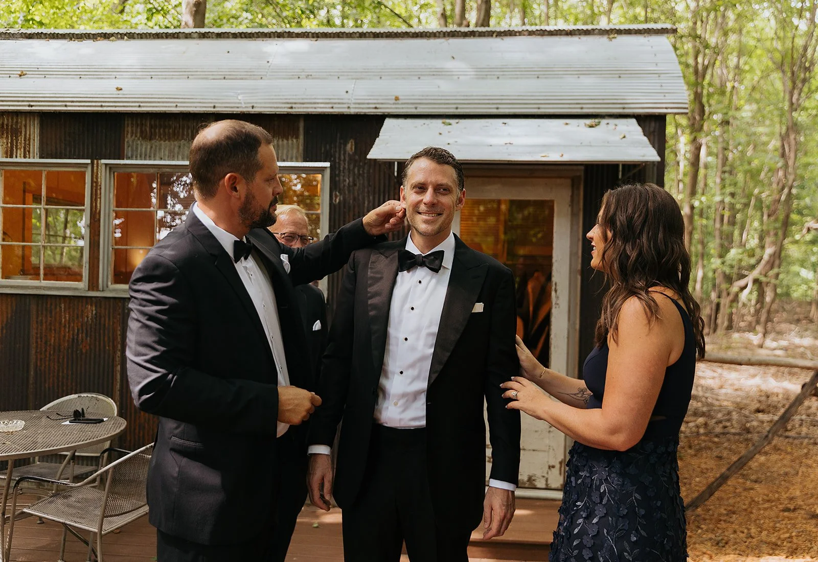 Bride and groom get married at the Millcreek Wilde in St. Joseph, Michigan. Grace Coudal is a Chicago lesbian photographer specializing in portraits, candid, editorial, documentary, events, + weddings. Analog film wedding photography, queer-owned.