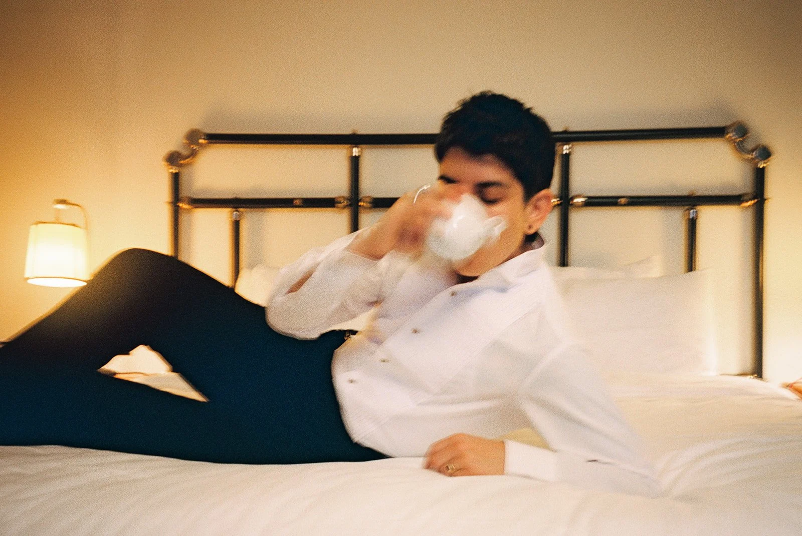 Queer elopement downtown at Chicago’s city hall. Documentary and candid photos on flash film. Weddings by Grace is a Chicago lesbian queer luxury wedding photographer specializing in portraits, candid, editorial, documentary, + artistic images with a