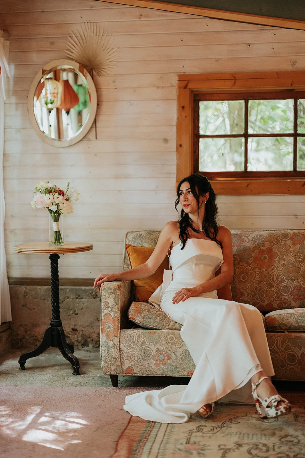 Bride and groom get married at the Millcreek Wilde in St. Joseph, Michigan. Grace Coudal is a Chicago lesbian photographer specializing in portraits, candid, editorial, documentary, events, + weddings. Analog film wedding photography, queer-owned.