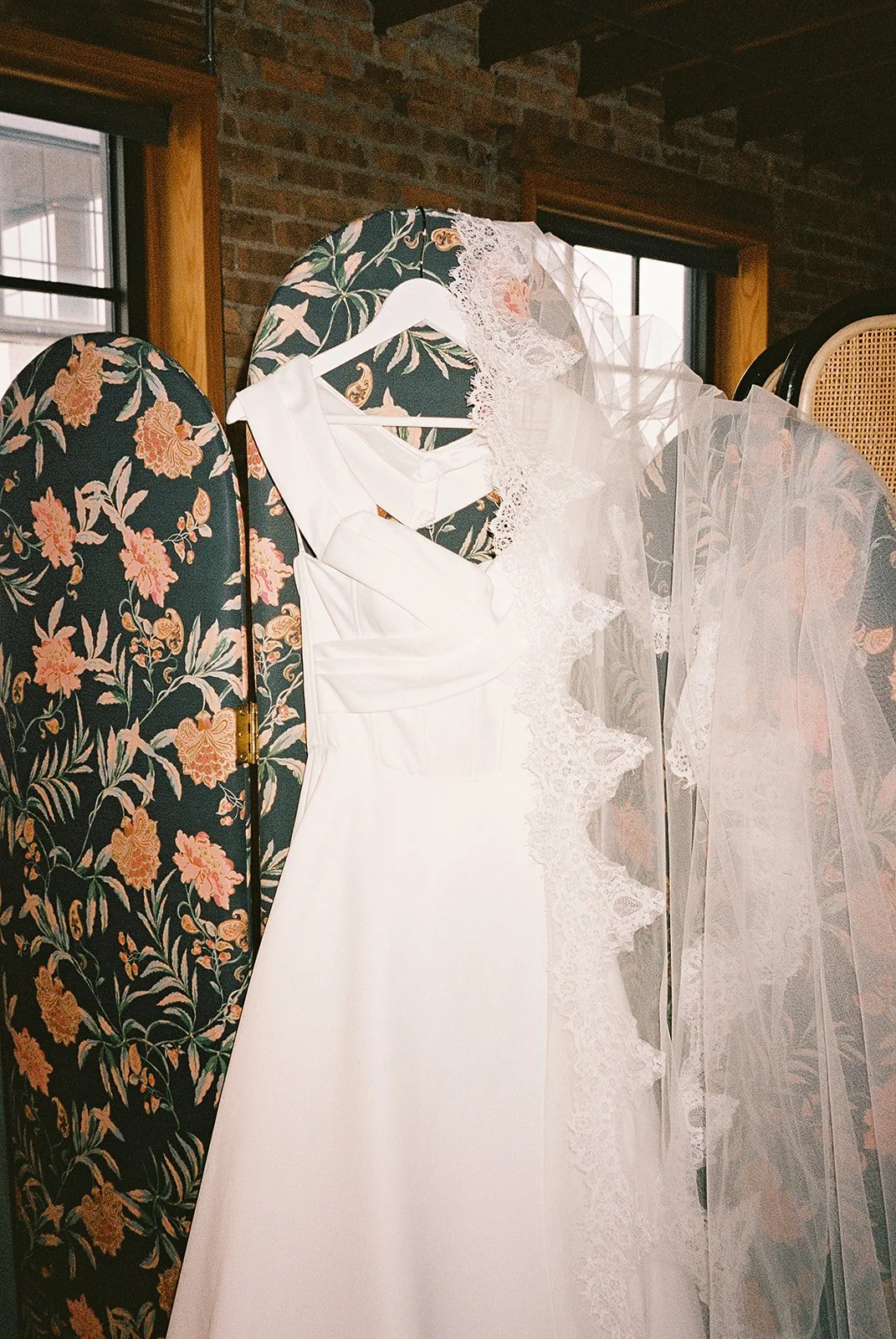 Bride and groom get married in Chicago at WildmanBT, with creative, lively wedding focused on community, family, laughter. Documentary and candid photos on flash film. Weddings by Grace is a Chicago lesbian queer luxury wedding photographer specializ