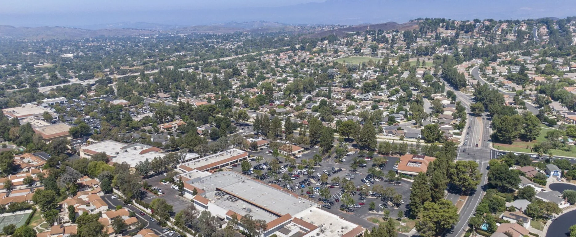 Aerial view of Oakbrook Shopping Center
