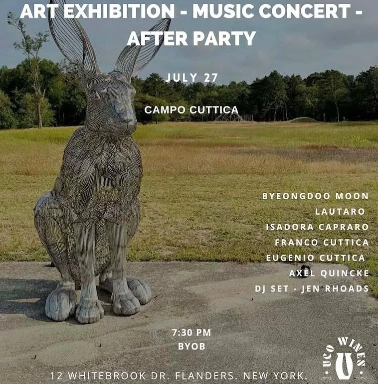 Join us this coming Saturday July 27 at 7:30 pm for an Art group exhibition featuring:

@studio_beyondmoon 
@eugeniocuttica 
@lautarooo 
@francocuttica 
@isadora.capraro 

Live piano by @axelquincke 

DJ set by Jen Rhoads 

Sponsored by @ucodeuswines