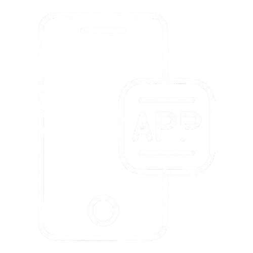 Icon of a smartphone with an app icon labeled 'APP' overlaid.