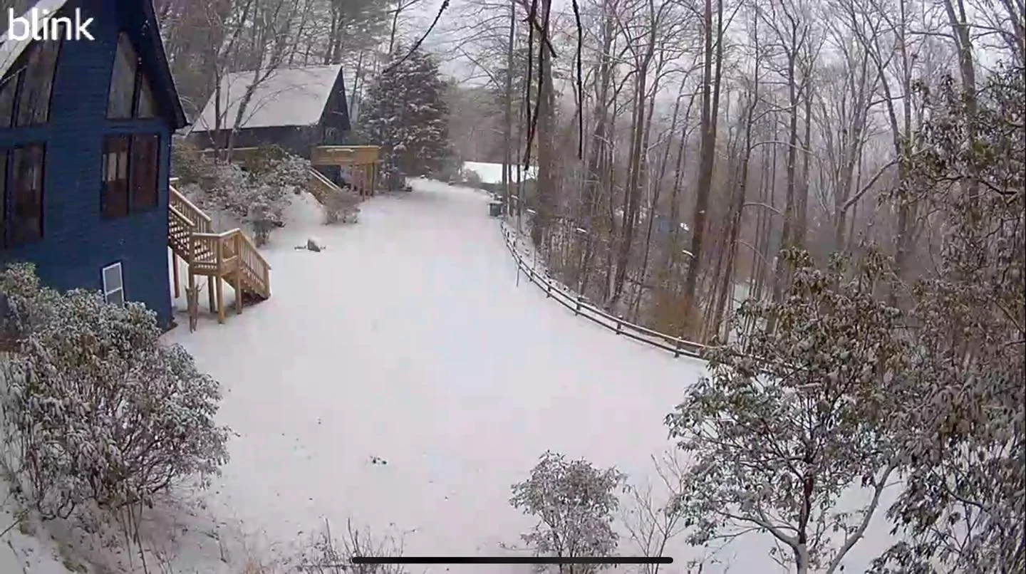The snow did not disappoint here in Helen, GA!