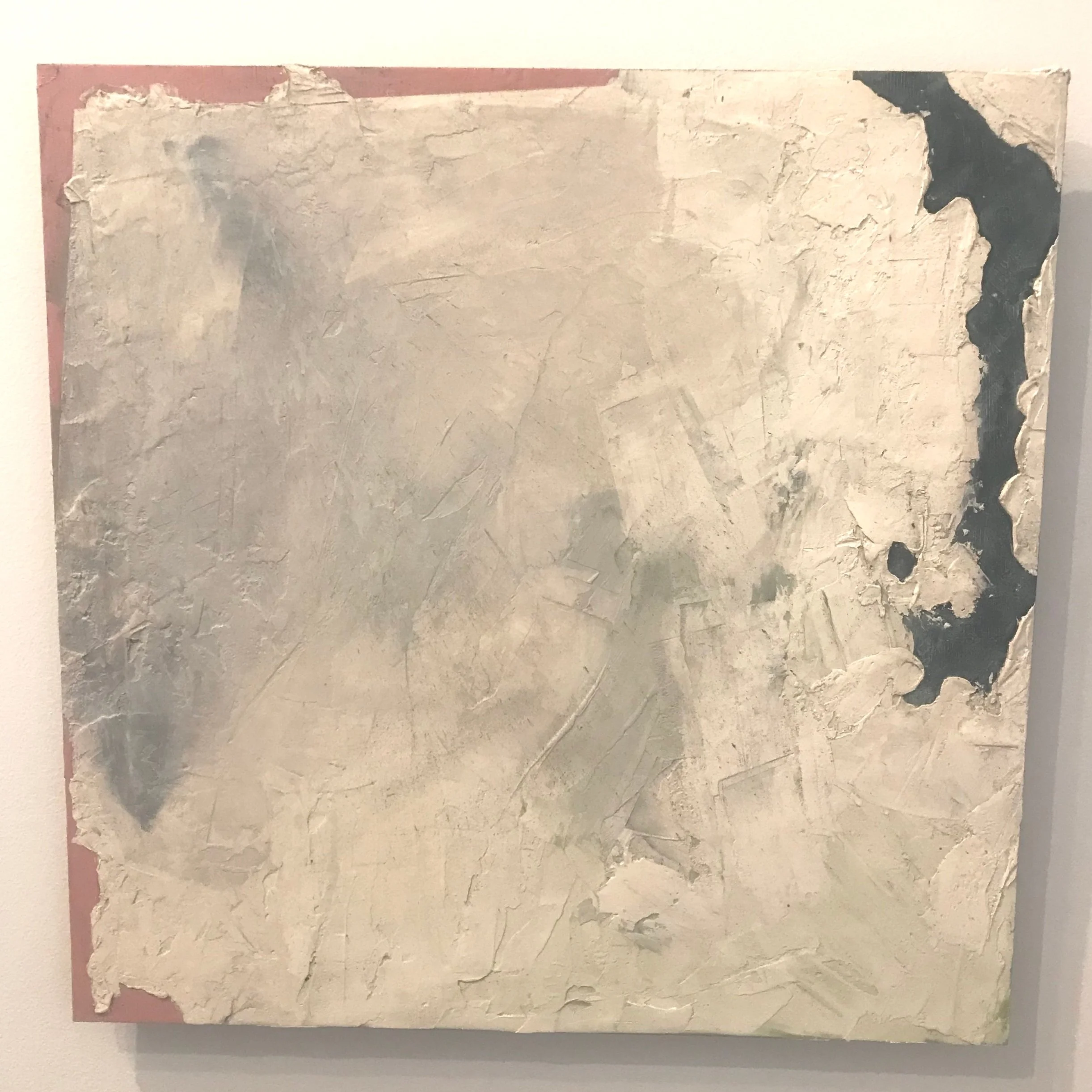 Untitled 1, 2020
Acrylic, joint compound, chalk on wood
24x24