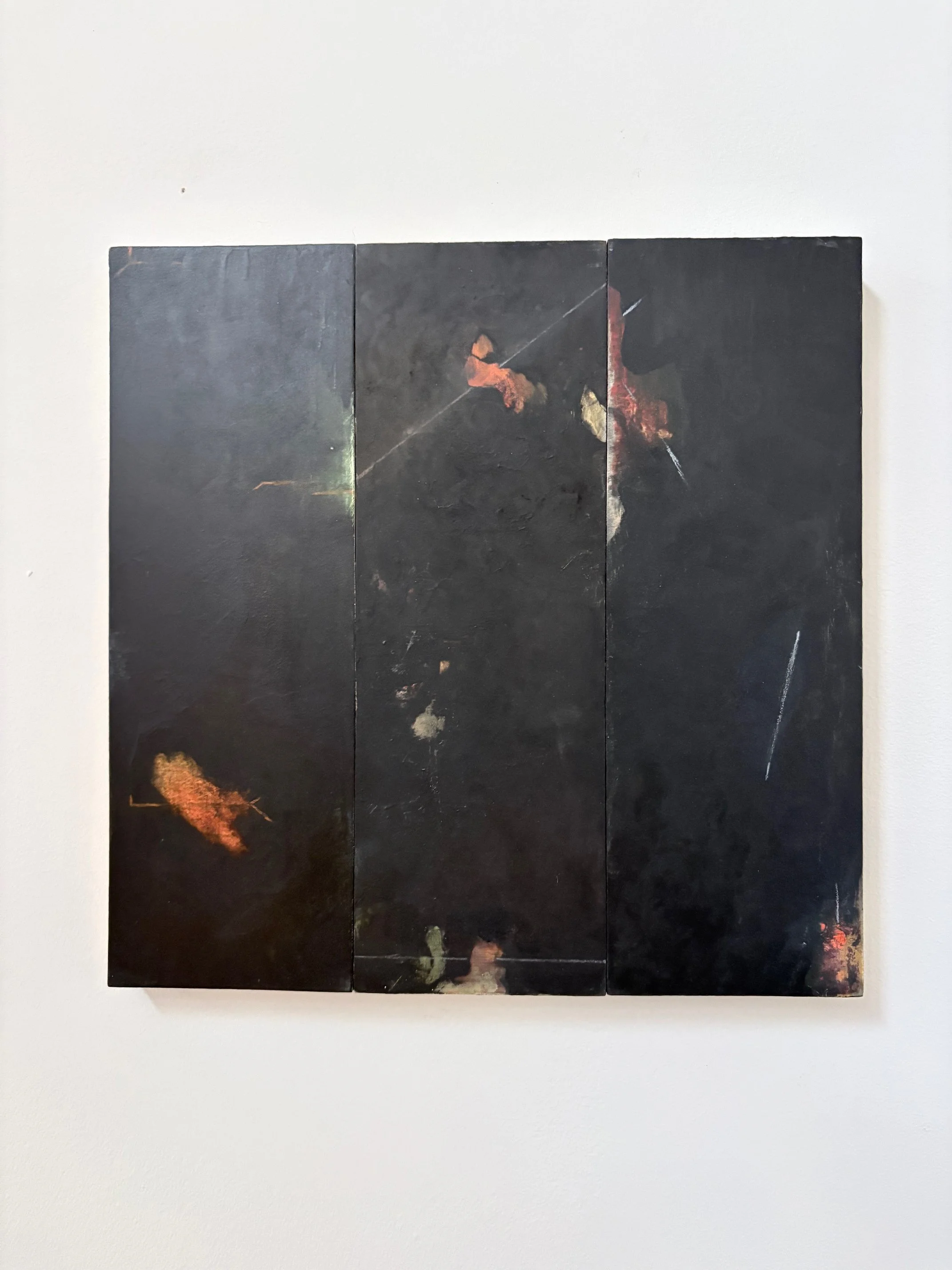 Parallax (Triptych)
Acrylic and pastel on panel
12x12in