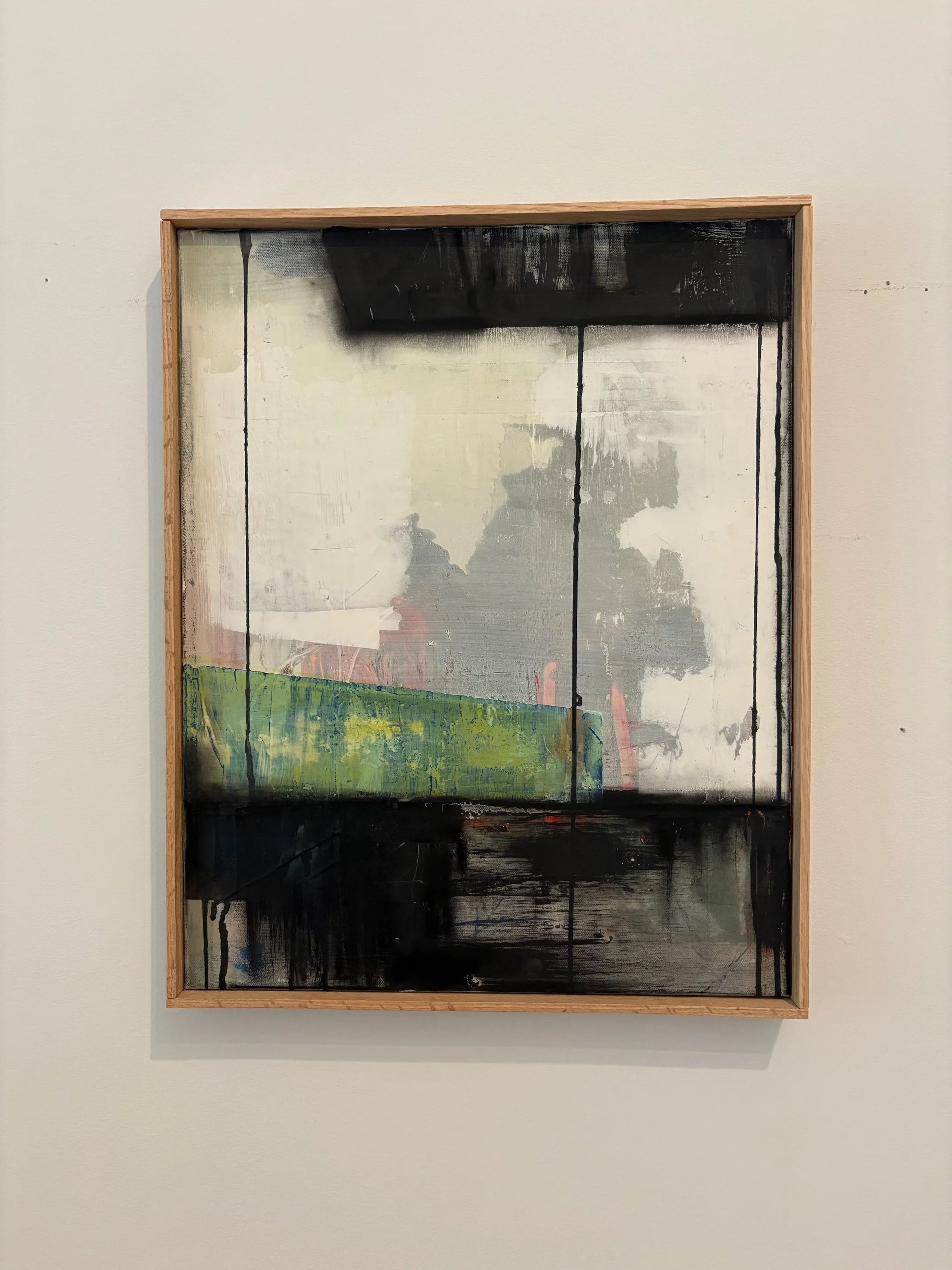 Silence Mill, 2025
Acrylic, charcoal and joint compound on panel
14x20in