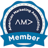 American Marketing Association (AMA) Member badge representing professional membership in one of the leading marketing organizations in the United States.