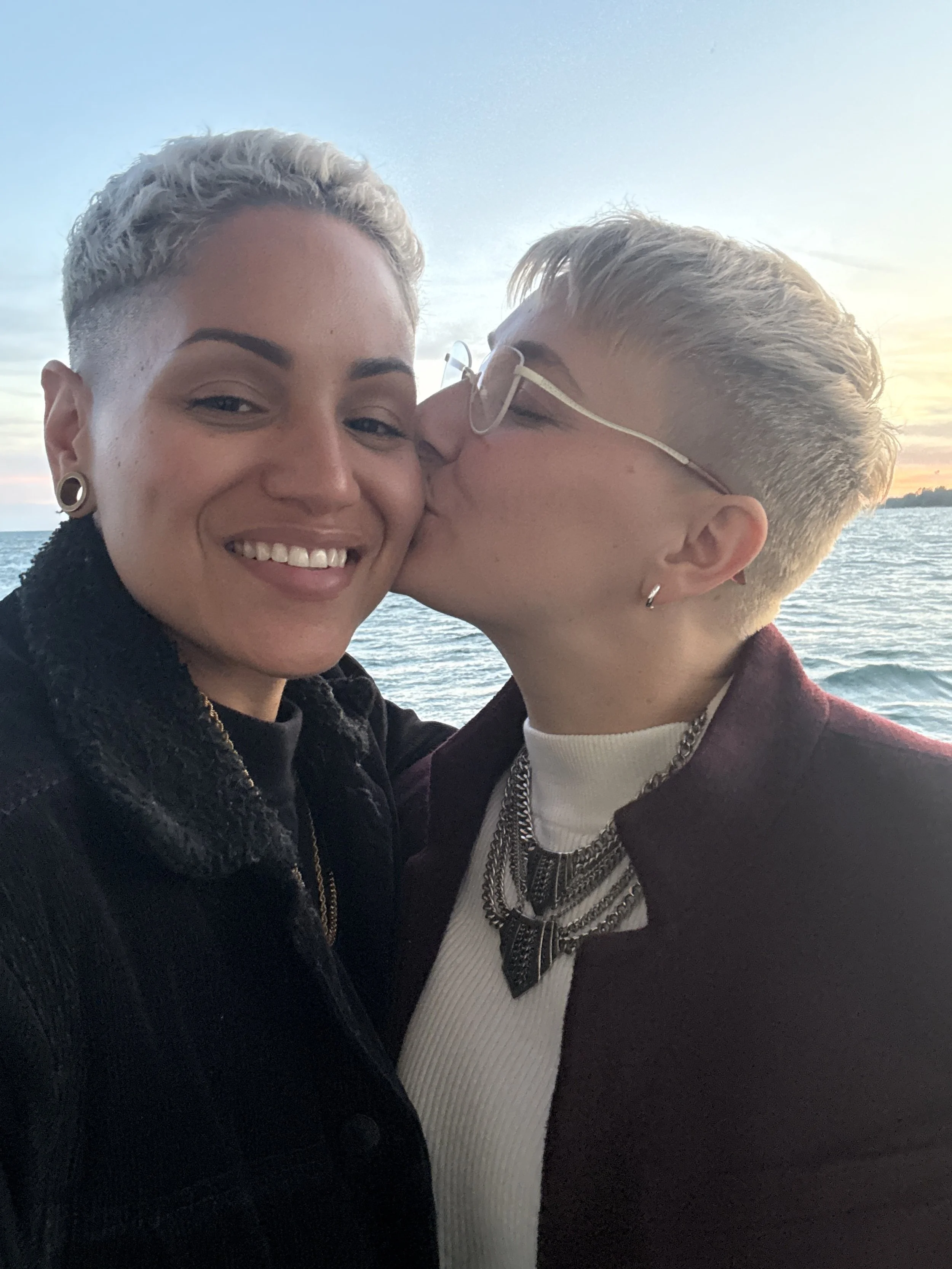 Me and my favourite person being silly at a family member's wedding