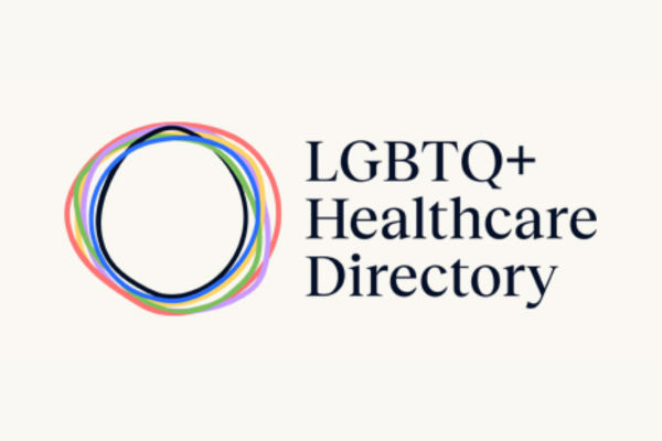 LGBTQ+ Healthcare Directory Logo - Overlapping rainbow circles