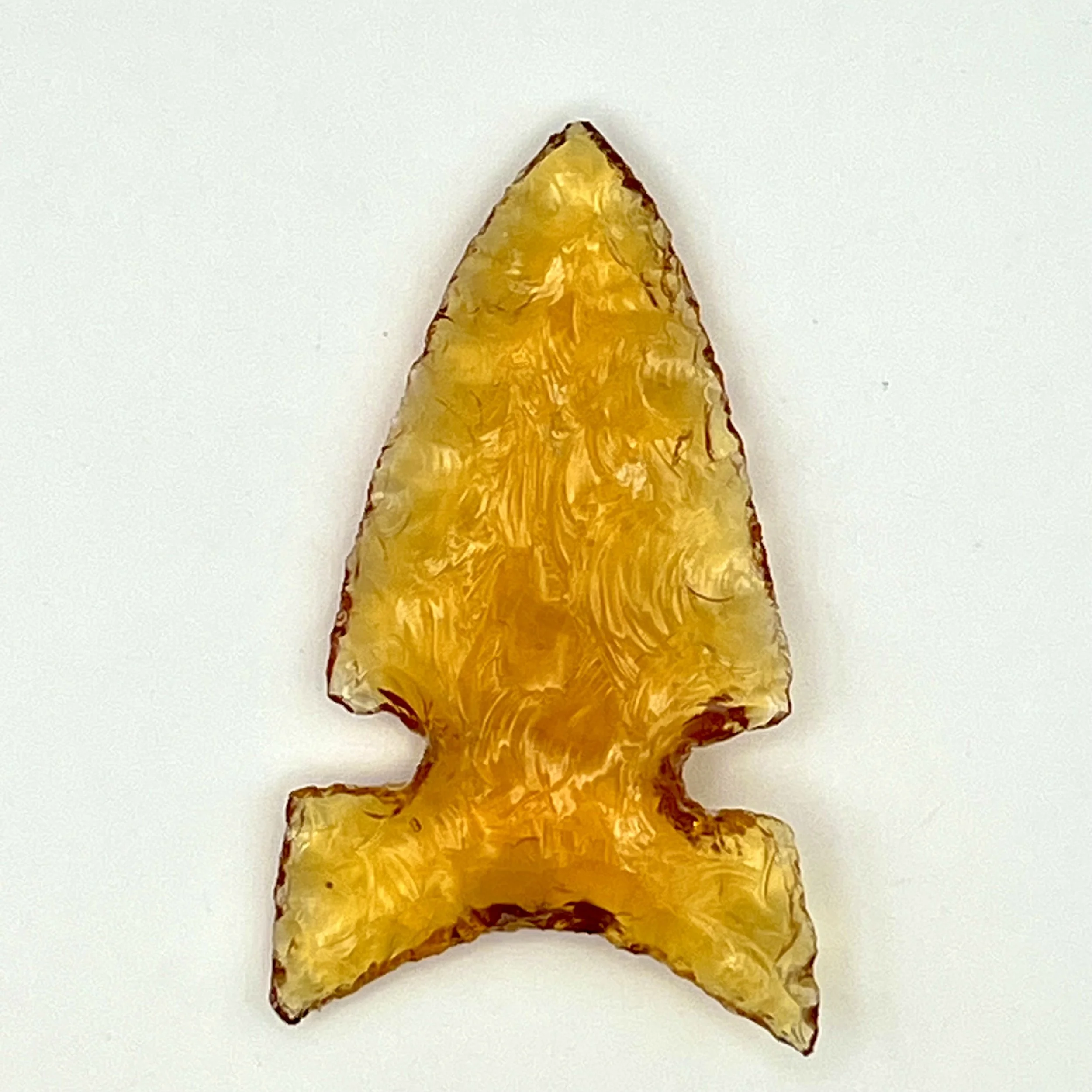 Orange Glass Arrowhead
