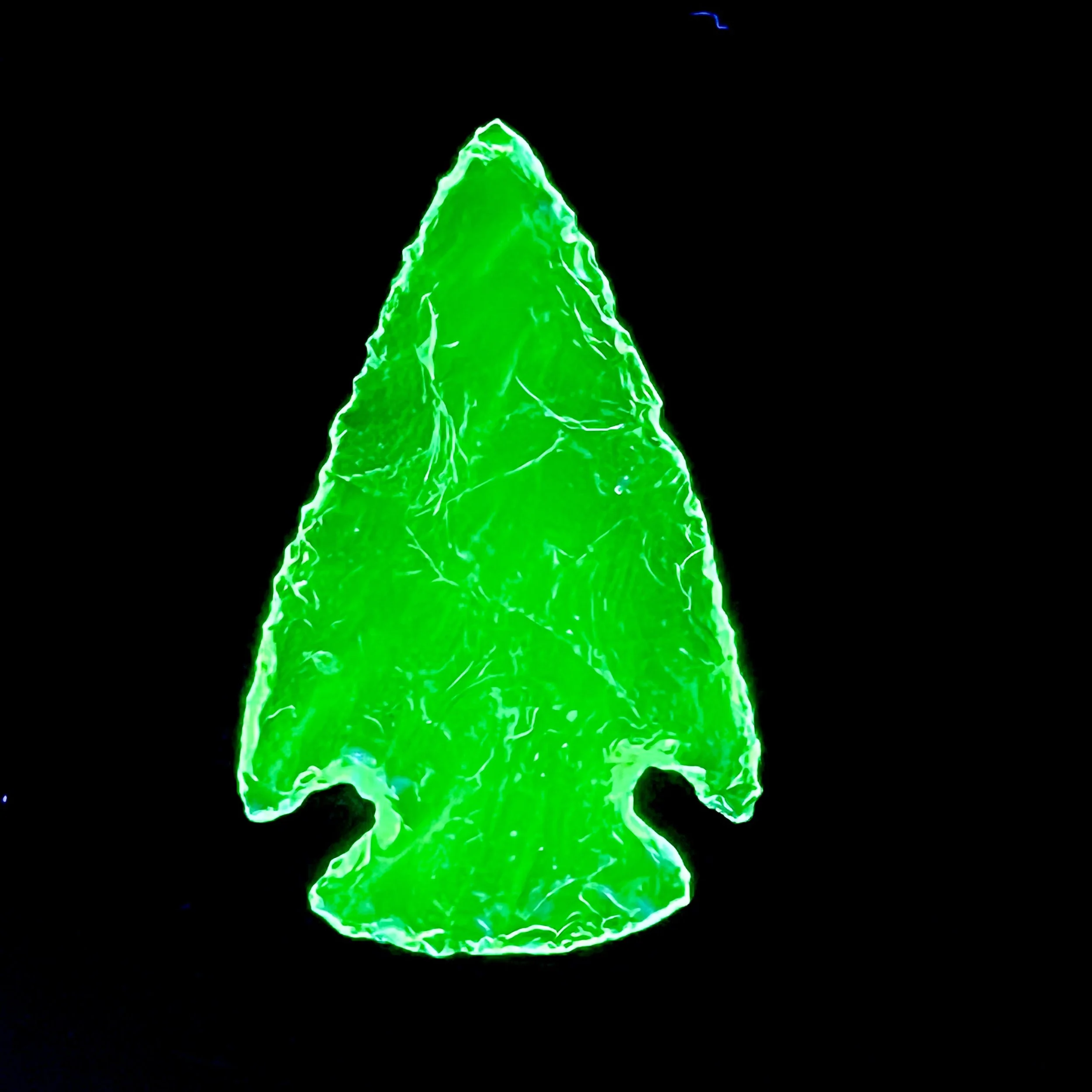 Uranium Glass Arrowhead