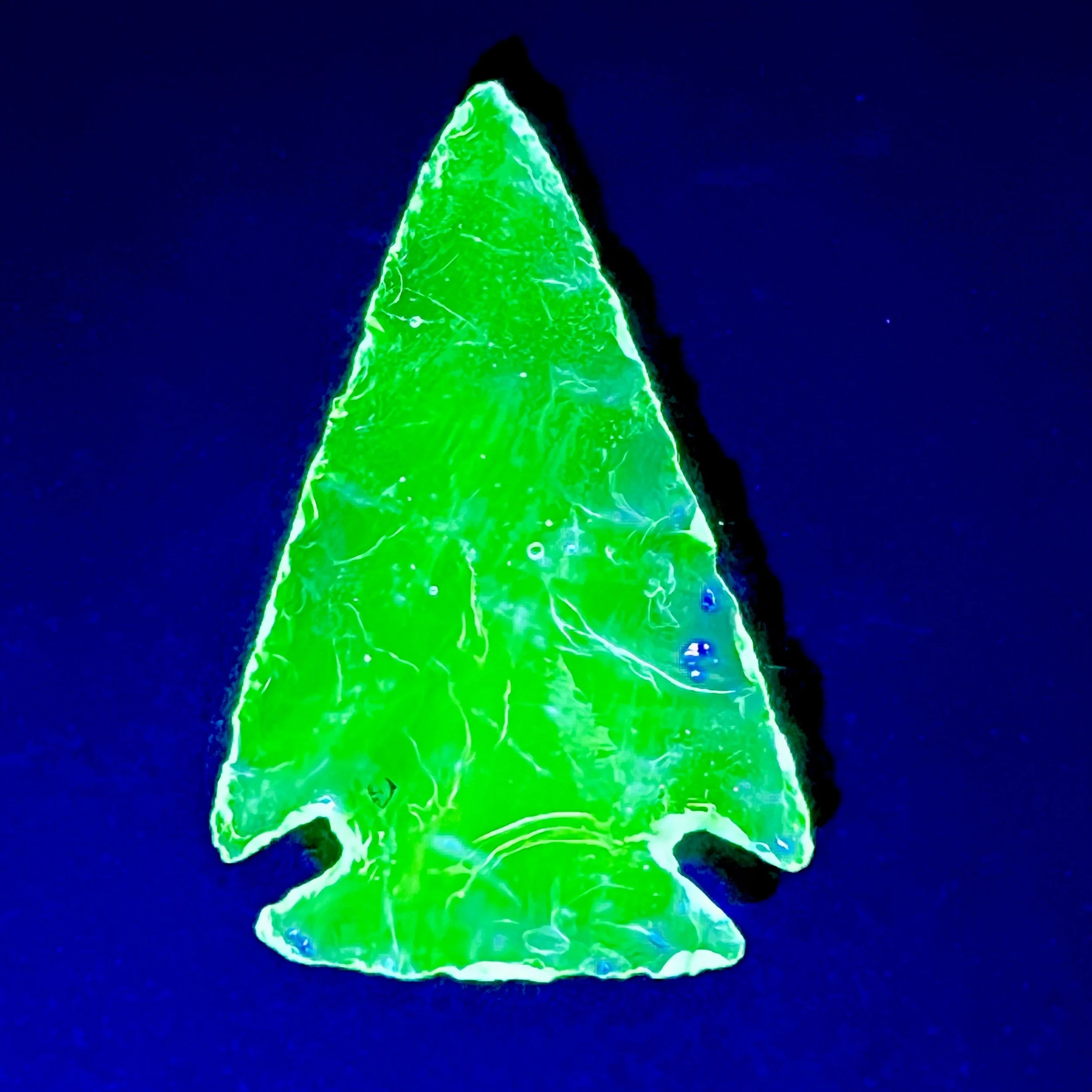 Uranium Glass Arrowhead
