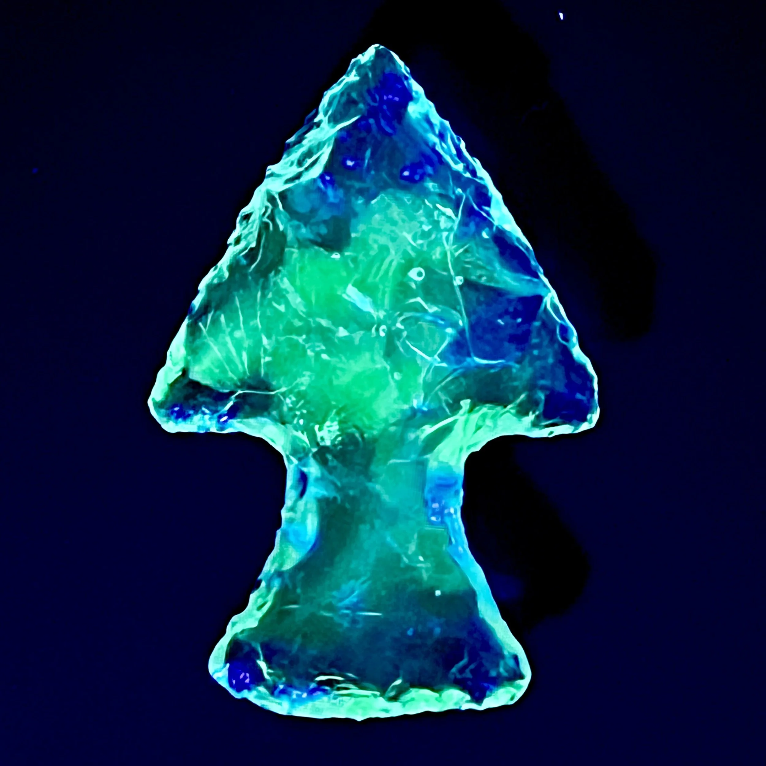 Uranium Glass Arrowhead