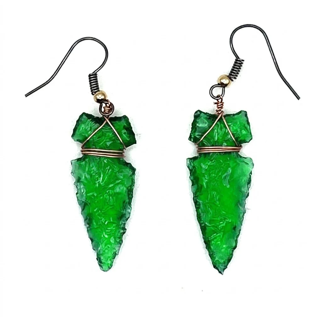Glass arrowhead Earrings