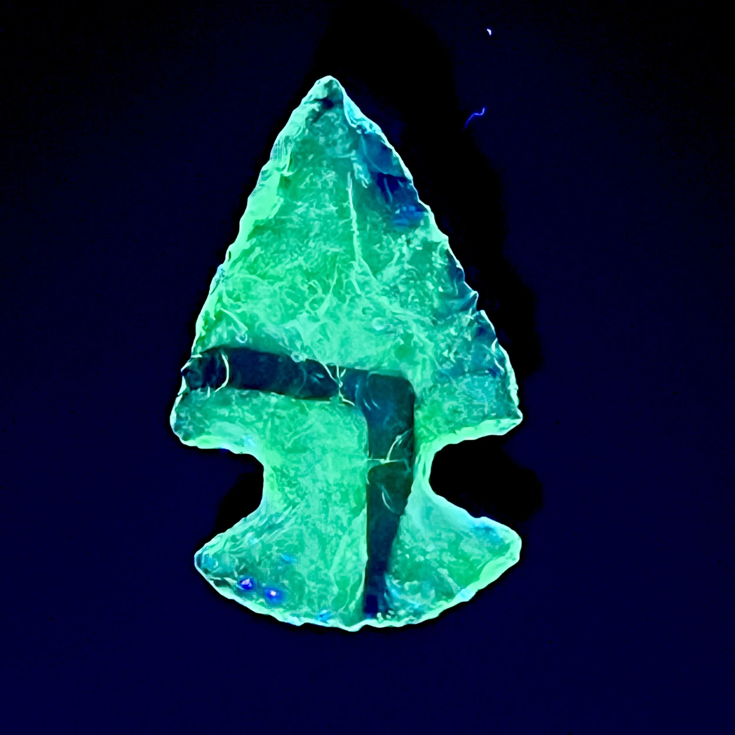 Uranium Glass Arrowhead