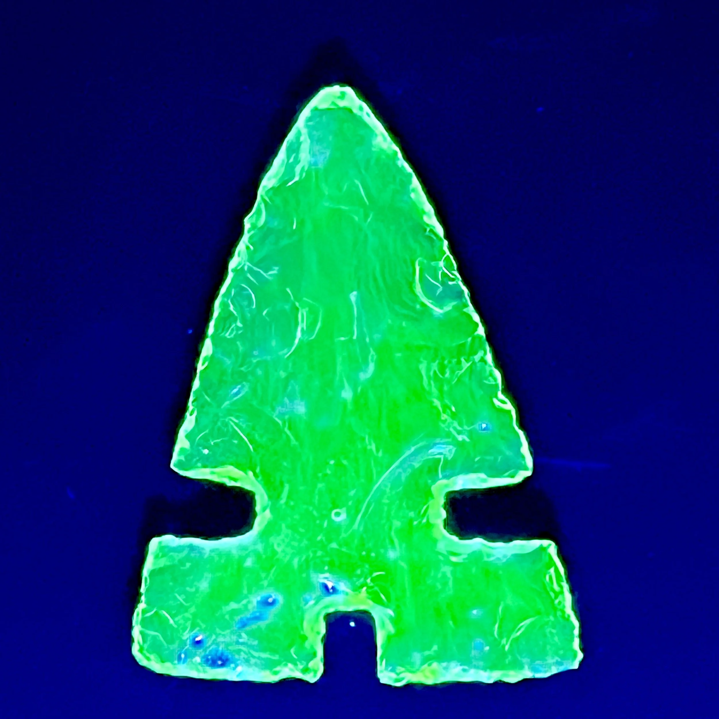 Uranium Glass Arrowhead