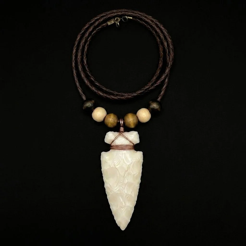 Glass Arrowhead Necklace