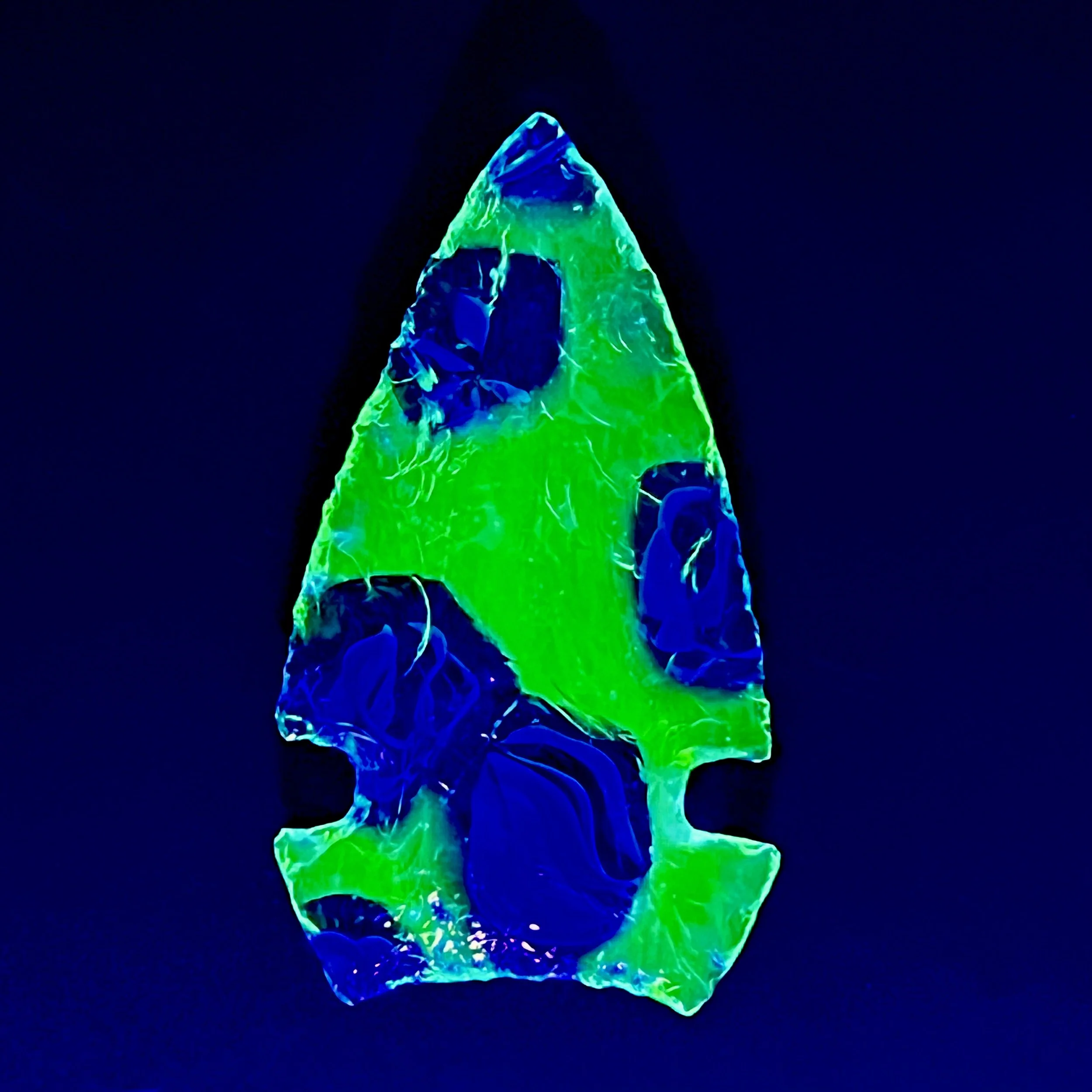 Uranium Glass - Marble Arrowhead