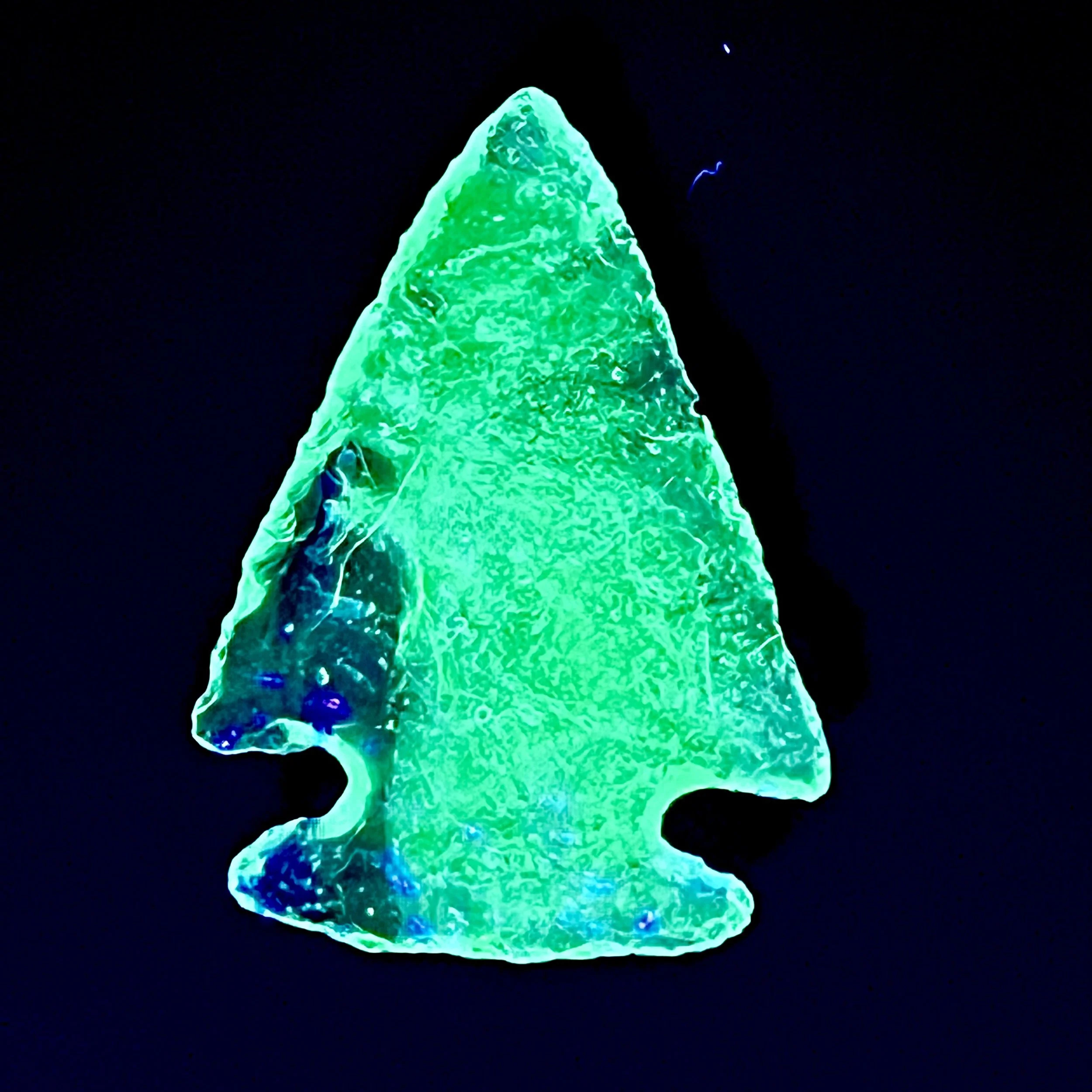 Uranium Glass Arrowhead