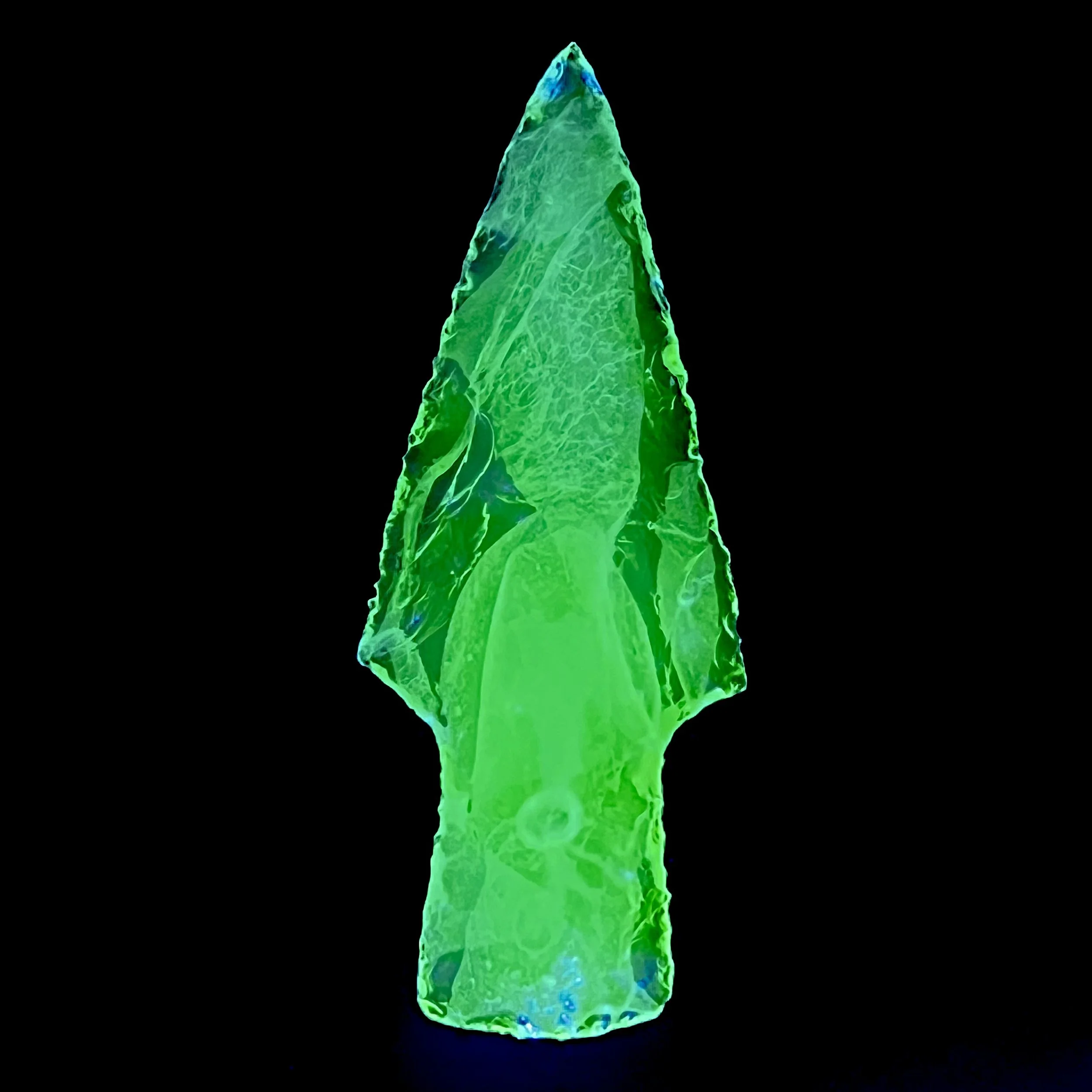 Uranium Glass Arrowhead